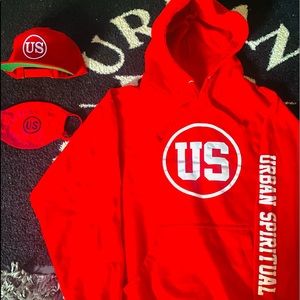 Us urban spiritual hoodie,snap back hat,face mask